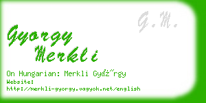 gyorgy merkli business card